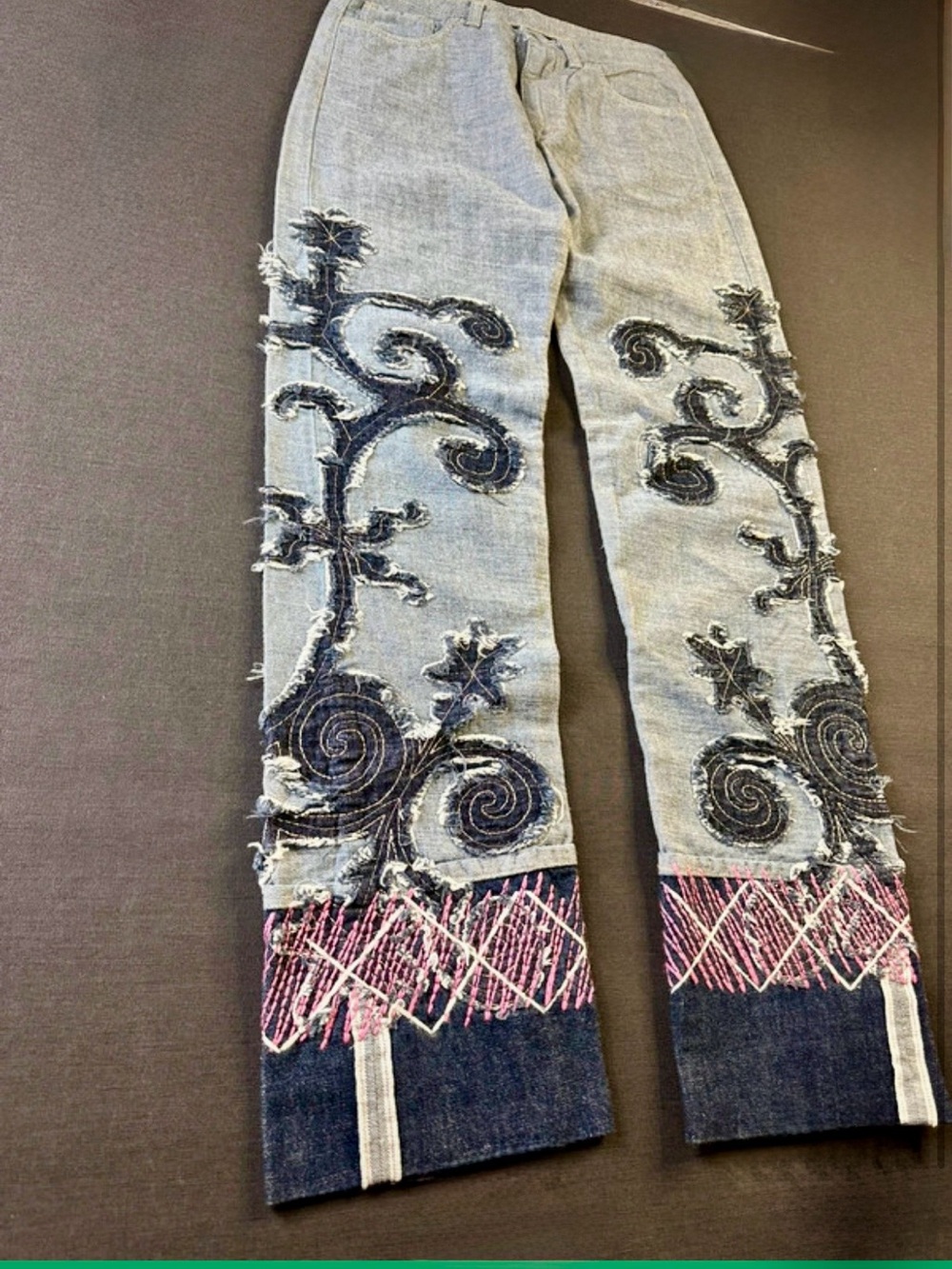 Evisu vintage Women’s Jeans Y2K archive Japanese denim with rose embroidered